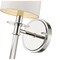 Z-Lite Mila 1 Light Wall Sconce, Polished Nickel & White 808-1S-PN - alternate 2